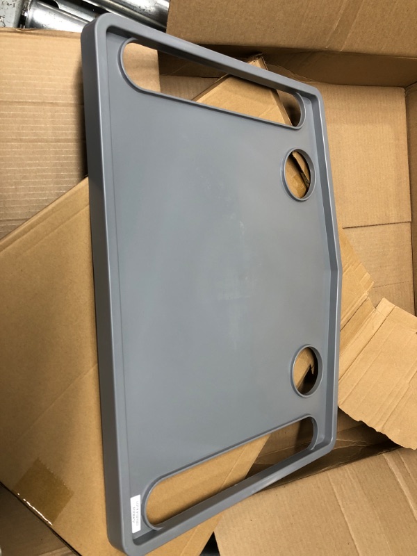 Photo 1 of DMI Walker Tray with Cup Holders, Walker Tray for Folding Walkers, Gray