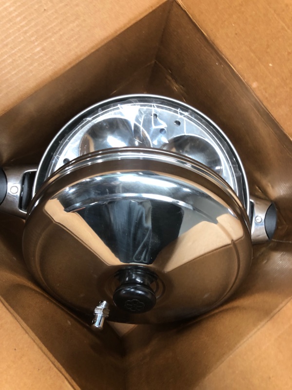 Photo 1 of Tabakh IC-206 6-Rack Stainless Steel Idli Cooker with Strong Handles, Makes 24 Idlis,Silver,Large