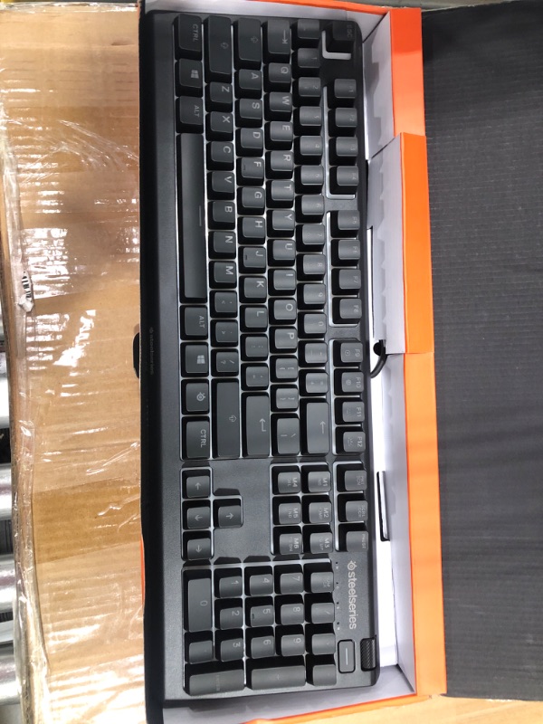 Photo 2 of SteelSeries Apex 3 RGB Gaming Keyboard – 10-Zone RGB Illumination – IP32 Water Resistant – Premium Magnetic Wrist Rest (Whisper Quiet Gaming Switch)