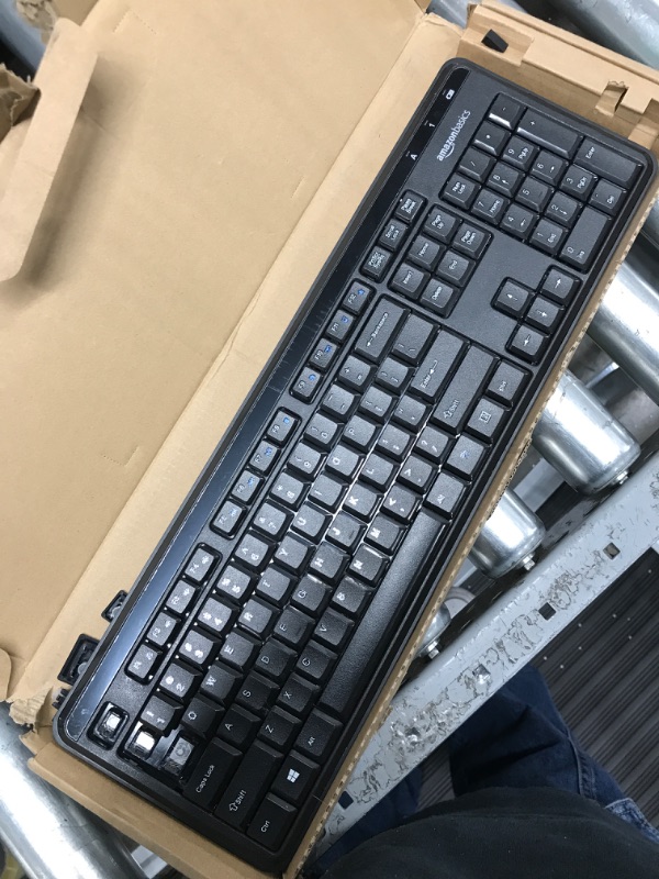 Photo 1 of Amazon Basics Wireless Keyboard-Quiet and Compact-US Layout (QWERTY)