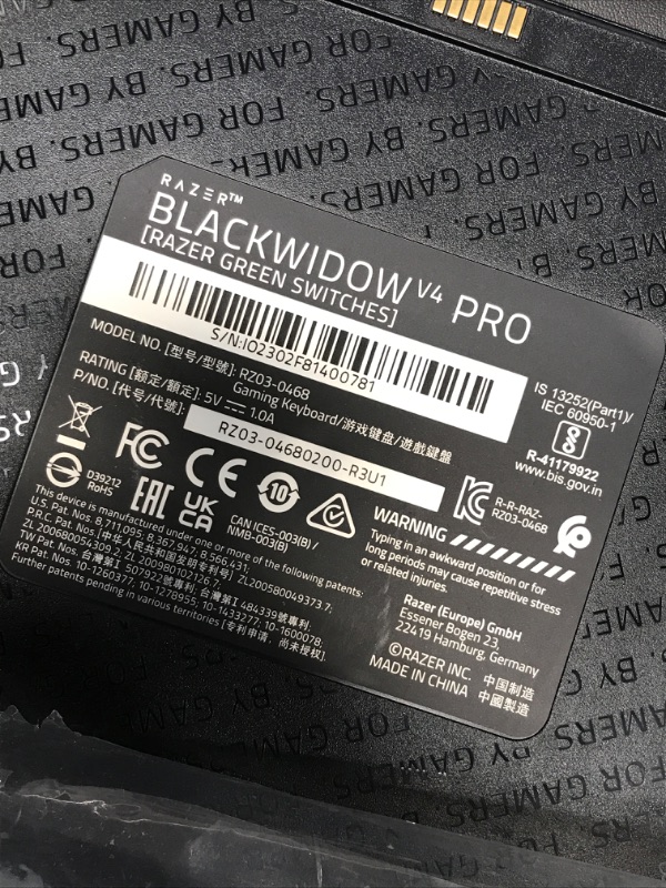 Photo 3 of Razer BlackWidow V4 Pro Wired Mechanical Gaming Keyboard: Green Mechanical Switches Tactile & Clicky - Doubleshot ABS Keycaps - Command Dial - Programmable Macros - Chroma RGB - Magnetic Wrist Rest Green Switches - Tactile & Clicky