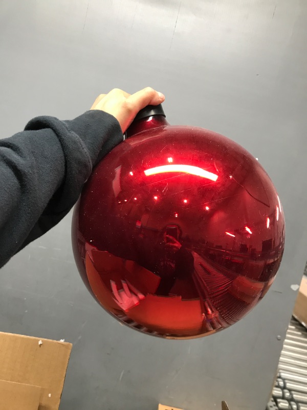 Photo 3 of Alpine Corporation GLB292RD Gazing Globe, 10" L x 10" W x 12" H, Red 10"L x 10"W x 12"H Red Gazing Balls