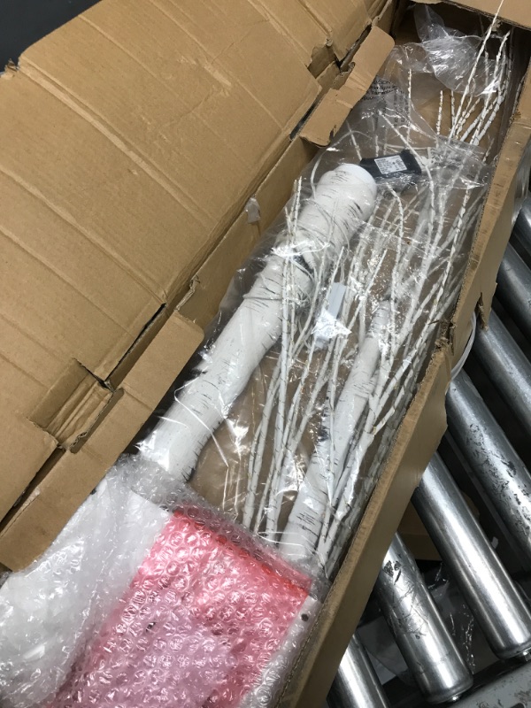 Photo 1 of Hairui Lighted Birch Tree with 330L Warm White and Multi Color Fairy Lights 8 Functions 6FT, Faux Tree with Lights for Indoor Outdoor Spring Christmas Party Decoration 6FT 330L