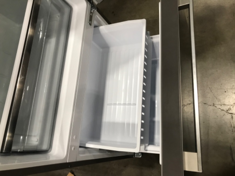 Photo 1 of Hisense 17.2-cu ft Counter-depth Bottom-Freezer Refrigerator (Fingerprint Resistant Stainless Steel) ENERGY STAR
