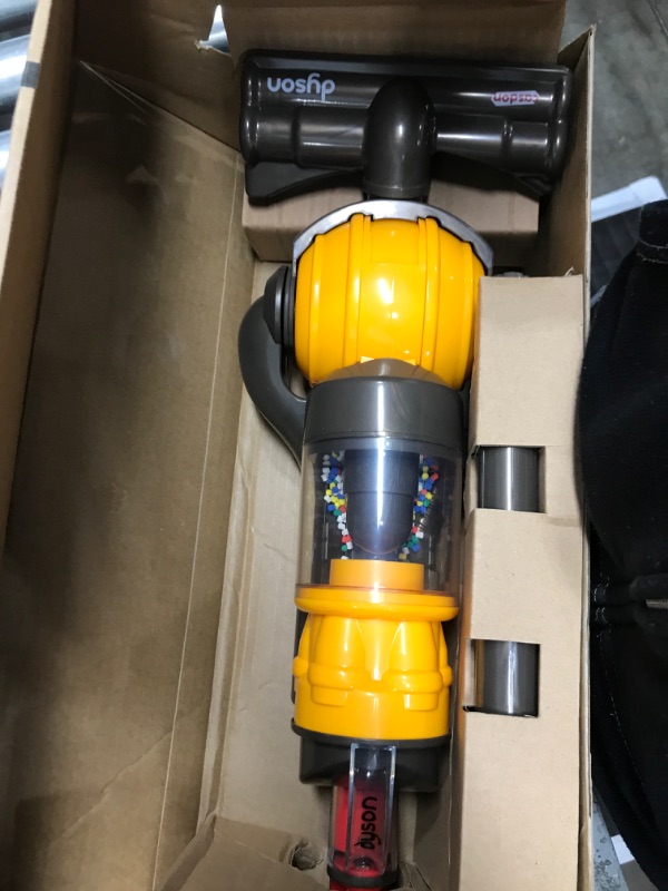 Photo 2 of Casdon Dyson Ball | Miniature Dyson Ball Replica For Children Aged 3+ | Features Working Suction To Add Excitement To Playtime Grey/Yellow
