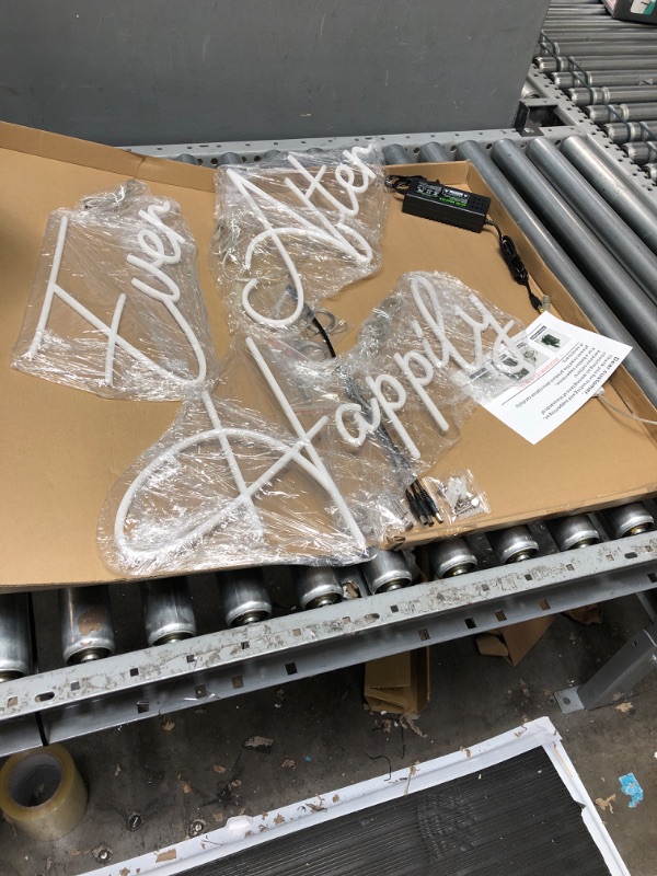 Photo 1 of Super Large Neon Sign Happily Ever After LED,Art Decorative Lights for Bachelorette Party,Engagement,Birthday,Wedding,gift for girl,Home Wall Decor,Living room Decor… Super Large Happily Ever After