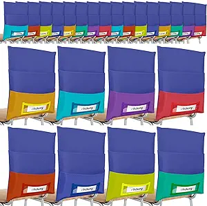 Photo 1 of  24 Pcs Student Chair Pockets Chair Storage 