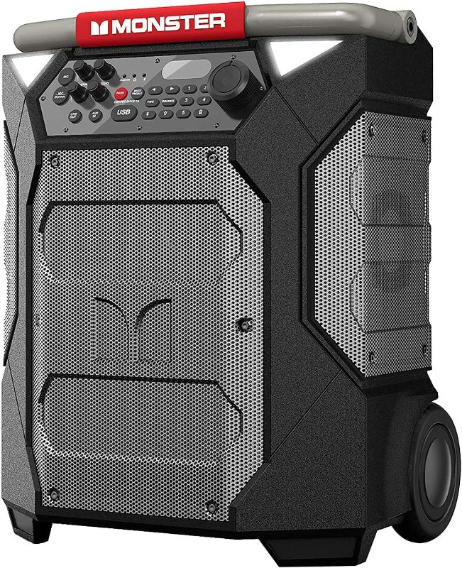 Photo 1 of Monster Rockin' Roller 270 Portable Indoor/Outdoor Wireless Speaker - Gray/Black
