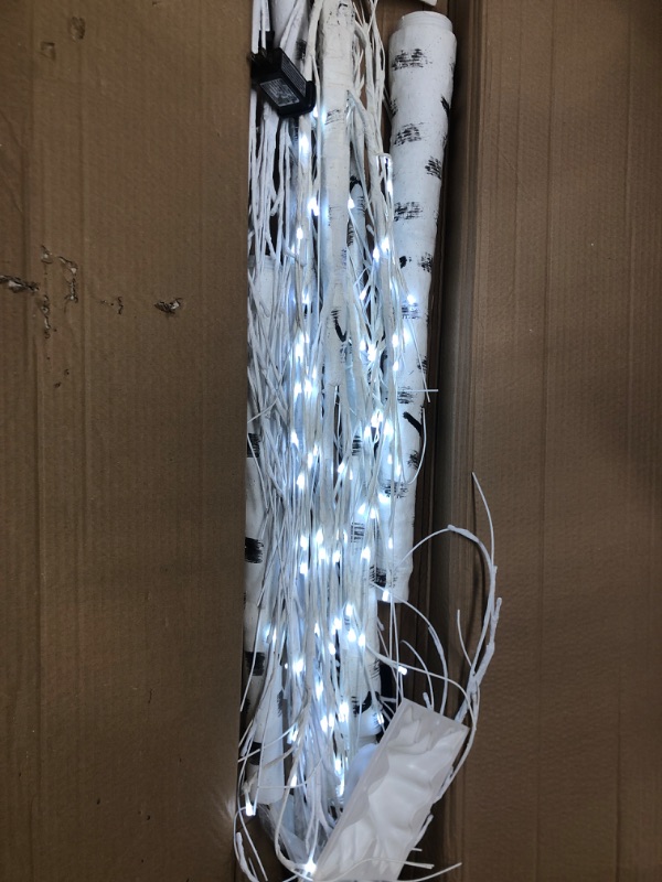 Photo 3 of ***PARTS ONLY READ NOTES***Lighted Birch Tree, 4FT 6FT and 8 FT Birch Christmas Tree, Cool White