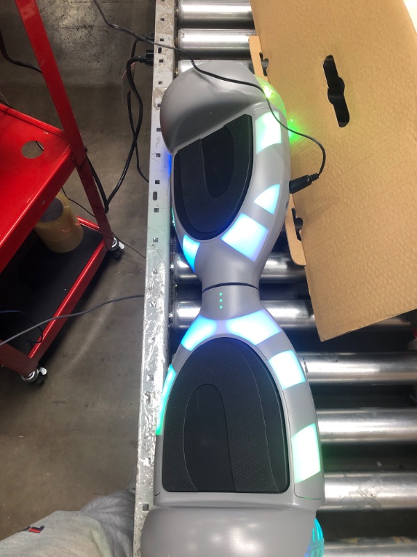 Photo 2 of **SEE NOTES** Jetson All Terrain Light Up Self Balancing Hoverboard with Anti-Slip Grip Pads, for riders up to 220lbs Gray