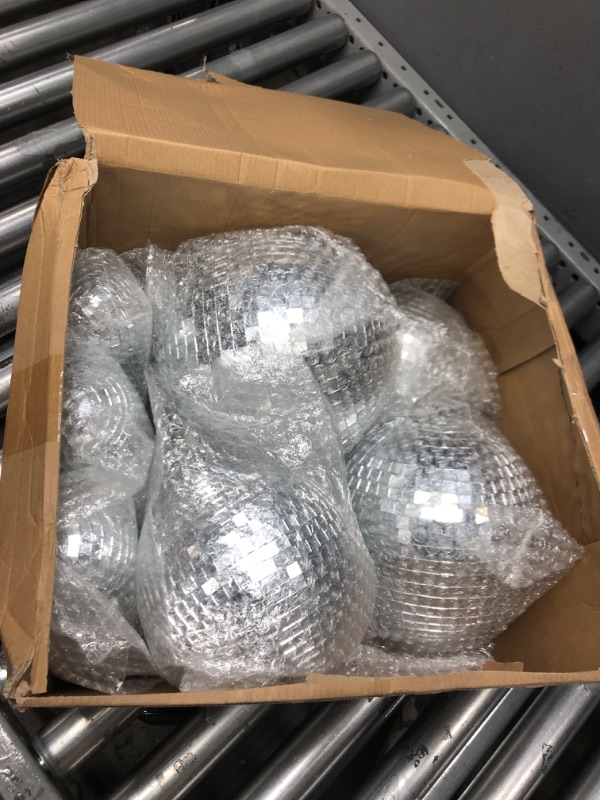 Photo 2 of 17 Pack Large Disco Ball Hanging Disco Ball Small Disco Ball Mirror Disco Balls Decorations for Party Wedding Dance and Music Festivals Decor Club Stage Props DJ Decoration (8, 6, 3.2 Inch)