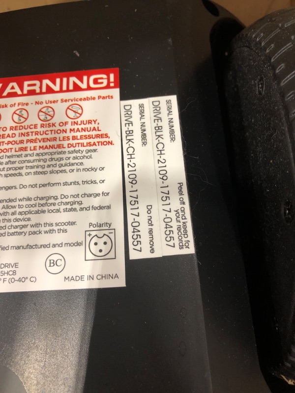 Photo 3 of ***SEE NOTES***Hover-1 Drive Electric Hoverboard | 7MPH Top Speed, 3 Mile Range, Long Lasting Lithium-Ion Battery, 6HR Full-Charge, Path Illuminating LED Lights Black