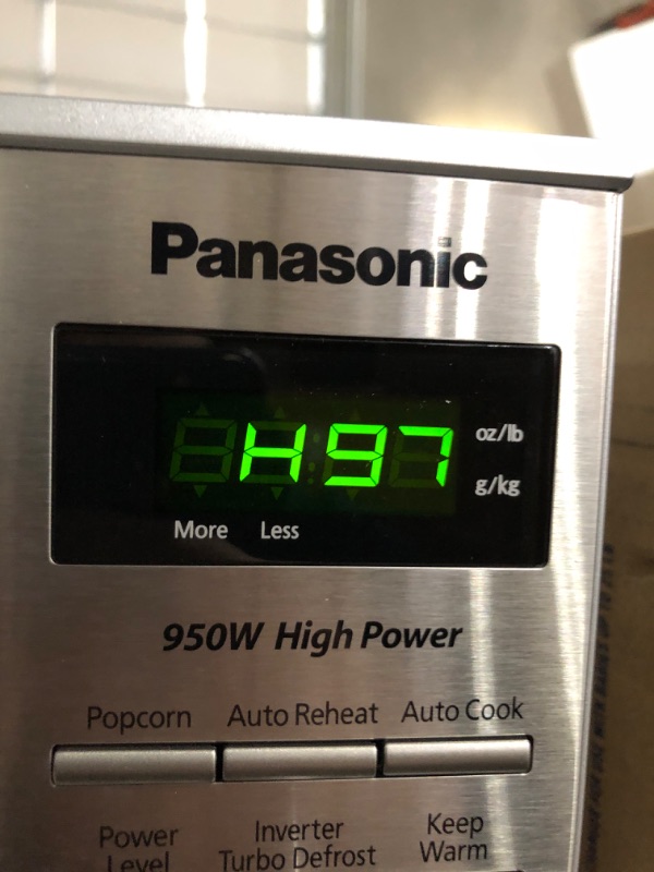 Photo 3 of **H97 ERROR CODE**NON FUNCTIONAL**
Panasonic Microwave Oven NN-SD372S Stainless Steel Countertop 0.8 Cu. Ft, 950W