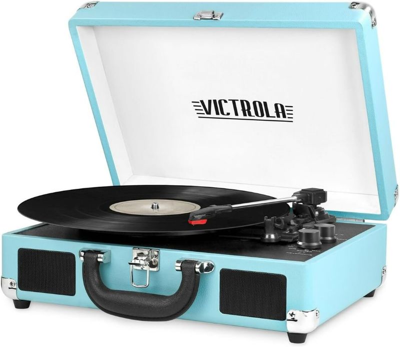 Photo 1 of ***USED - UNABLE TO TEST***
Victrola Vintage 3-Speed Bluetooth Portable Suitcase Record Player with Built-in Speakers Model Number: VSC-550BT-TQ
