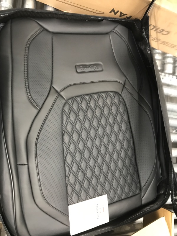 Photo 1 of F150 Seat Covers Front Pairs 2 pcs, Faux Leather Waterproof Car Seats Cushion Cover Ford Accessories Luxury Truck Interior for Ford F150 2015-2022 2017-2022 F250 F350 F450 Regular Extended Crew Cab Front Pairs Black