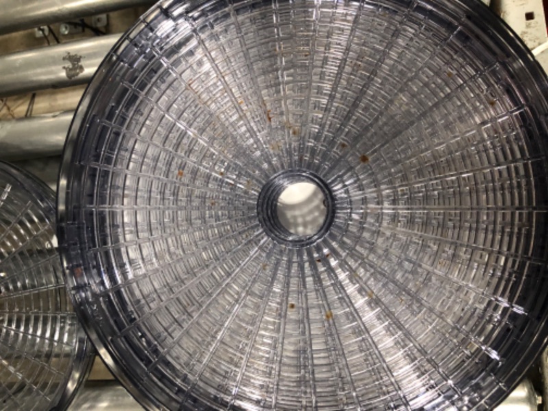 Photo 1 of Electric Food Dehydrator Machine, Multi-Tier Kitchen Food Appliances, High-Heat Circulations- NutriChef PKFD12 & Nesco LM-2-6 13.5" Snackmaster Clean-A-Screen Food Dehydrators, 2 Count, White White Dehydrator + Dehydrators, 2 Count