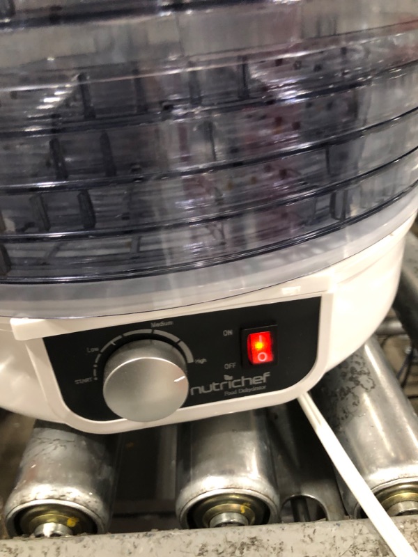 Photo 5 of Electric Food Dehydrator Machine, Multi-Tier Kitchen Food Appliances, High-Heat Circulations- NutriChef PKFD12 & Nesco LM-2-6 13.5" Snackmaster Clean-A-Screen Food Dehydrators, 2 Count, White White Dehydrator + Dehydrators, 2 Count