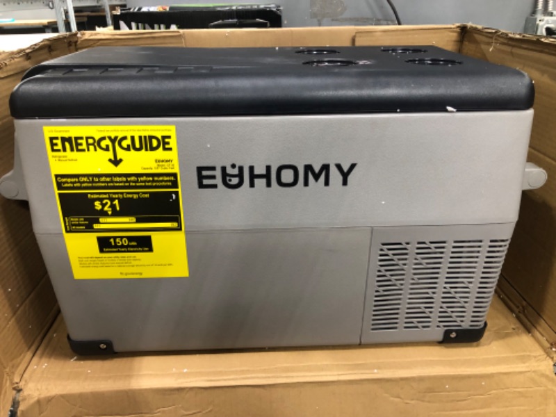 Photo 4 of Euhomy 12 Volt Refrigerator, 35Liter(38qt) Car Refrigerator, RV Refrigerator with 12/24V DC and 110-240V AC, Freezer Fridge Cooler, for Car, RV, Camping and Home Use 37QT