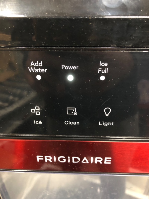 Photo 3 of **SEE NOTES/FOR PARTS**
\FRIGIDAIRE EFIC237-SSRED EFIC237 Countertop Crunchy Chewable Nugget Ice Maker, 44lbs per Day, Red Stainless