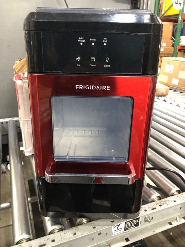 Photo 2 of **SEE NOTES/FOR PARTS**
\FRIGIDAIRE EFIC237-SSRED EFIC237 Countertop Crunchy Chewable Nugget Ice Maker, 44lbs per Day, Red Stainless