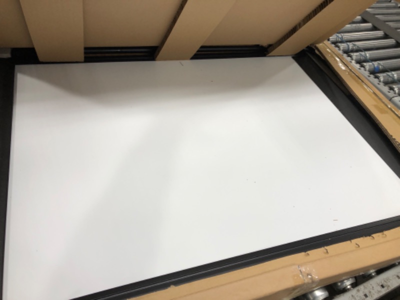 Photo 2 of DexBoard U-Stand Double Sided 40" x 28" Magnetic Dry Erase Easel, Height Adjustable & 360° Rotating Whiteboard with 1 Eraser, 6 Magnets and Paper Pads White 40"x28"