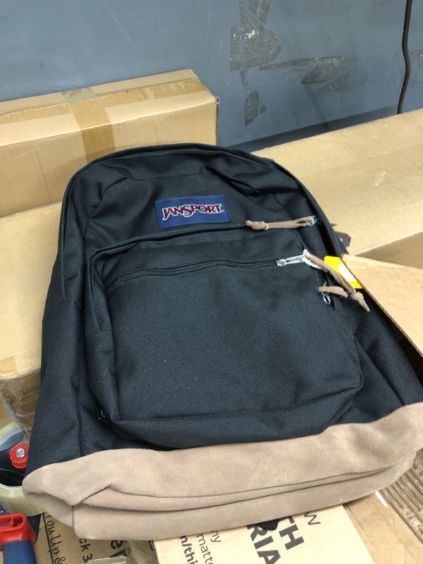 Photo 2 of JanSport Right Pack Backpack - Travel, Work, or Laptop Bookbag with Leather Bottom, Black