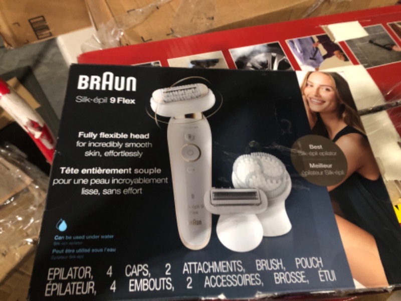 Photo 3 of **SEE NOTES BELOW**Braun Epilator Silk-épil 9 9-030 with Flexible Head, Facial Hair Removal for Women and Men, Shaver & Trimmer, 