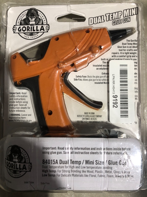 Photo 3 of * see all images *
Gorilla Dual Temp Mini Hot Glue Gun 