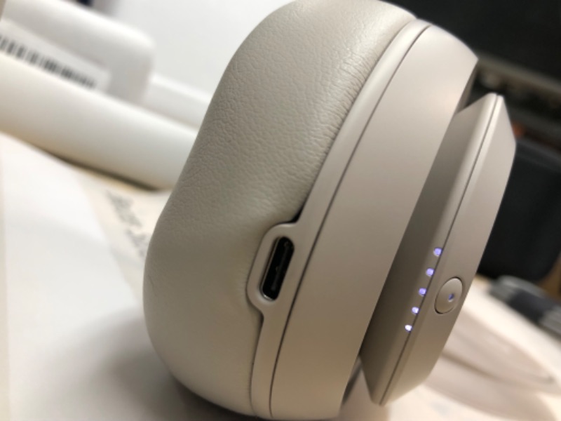 Photo 2 of *TESTED ON PERSONAL DEVICE AND FUNCTIONAL**
Beats Studio Pro - Wireless Bluetooth Noise Cancelling Headphones - Personalized Spatial Audio, USB-C Lossless Audio, Apple & Android Compatibility, Up to 40 Hours Battery Life - Sandstone Sandstone Studio Pro.