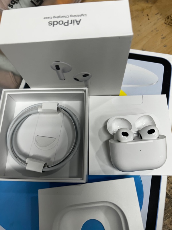 Photo 3 of **BRAND NEW , OPENED FOR PHOTOS**
Apple AirPods with Lightning Charging Case (3rd Generation)