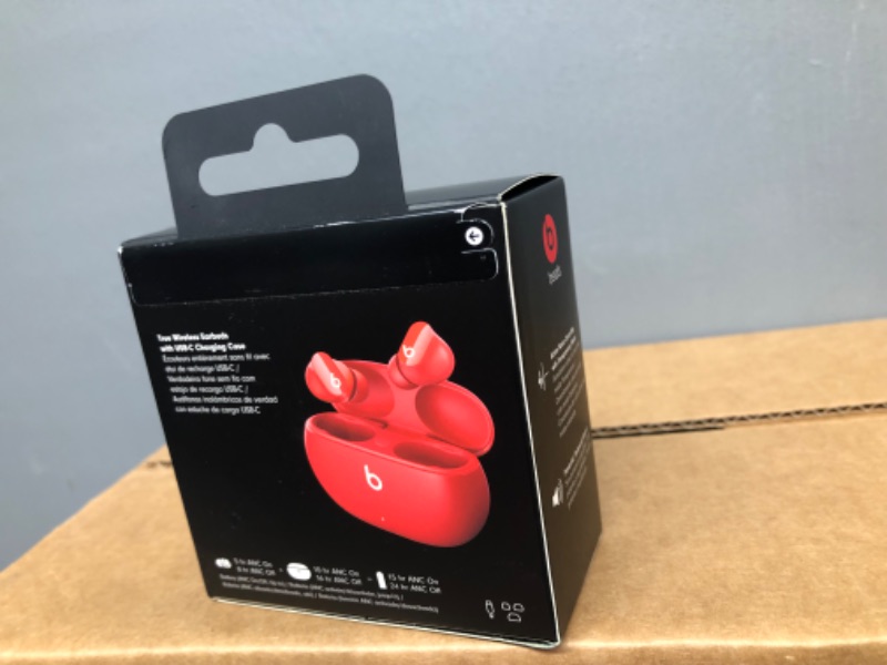 Photo 3 of *BRAND NEW, FACTORY SEALED*
Beats Studio Buds - True Wireless Noise Cancelling Earbuds - Compatible with Apple & Android, Built-in Microphone, IPX4 Rating, Sweat Resistant Earphones, Class 1 Bluetooth Headphones Red