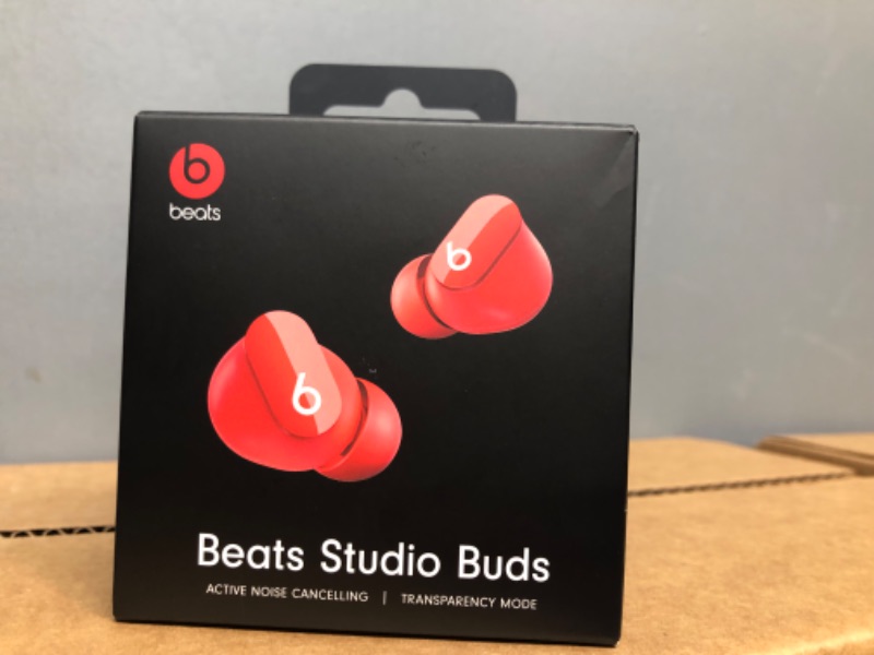 Photo 2 of *BRAND NEW, FACTORY SEALED*
Beats Studio Buds - True Wireless Noise Cancelling Earbuds - Compatible with Apple & Android, Built-in Microphone, IPX4 Rating, Sweat Resistant Earphones, Class 1 Bluetooth Headphones Red