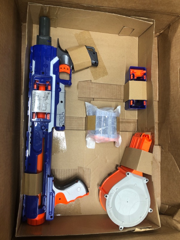 Photo 2 of (READ FULL POST) Nerf Rampage N-Strike Elite Toy Blaster with 25 Dart Drum Slam Fire & 25 Official Elite Foam Darts for Kids, Teens, & Adults (Amazon Exclusive)