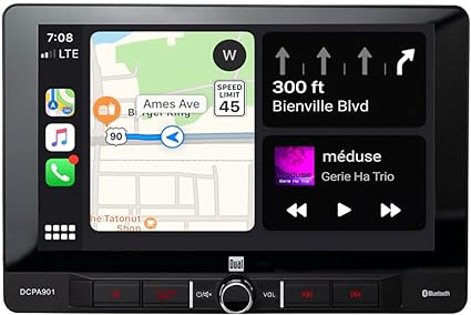 Photo 1 of Dual DCPA901 9-Inch Single-DIN in-Dash Digital Media Receiver with Bluetooth, Android Auto and Wired Apple CarPlay