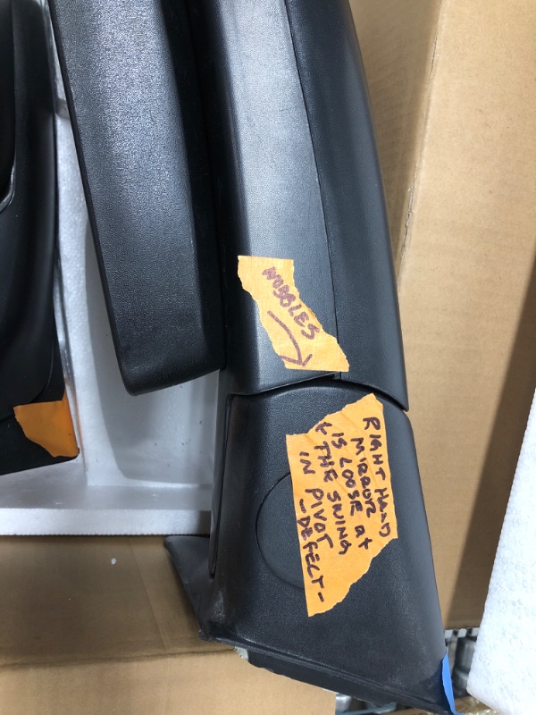 Photo 1 of SCITOO Driver and Passenger Manual Side Tow Mirrors 7x10 Flip-Up with Mounting Brackets Replacement fit for 1994-2001 for Dodge for Ram Pickup Truck 55156335AD 55156334AD Black Textured - 94-01 Manual