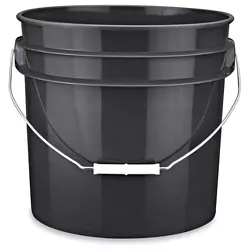 Photo 1 of 5pk of 3 gal plastic pail black