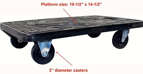 Photo 3 of (READ FULL POST) MaxWorks 80854 Polypropylene Dolly-200-lb Capacity , Black