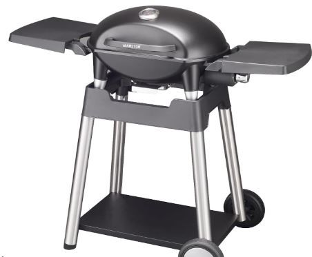Photo 1 of VANSTON Portable Stand-up Propane Grill, Gas Grill, Cart Style, Black, 10000BTU Portable and Convenient Camping Grill for Party, Patio, Garden, Backyard, Balcony, Built-In Thermometer
