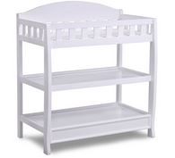 Photo 1 of Delta Children Infant Changing Table, White, White Changing Table 
