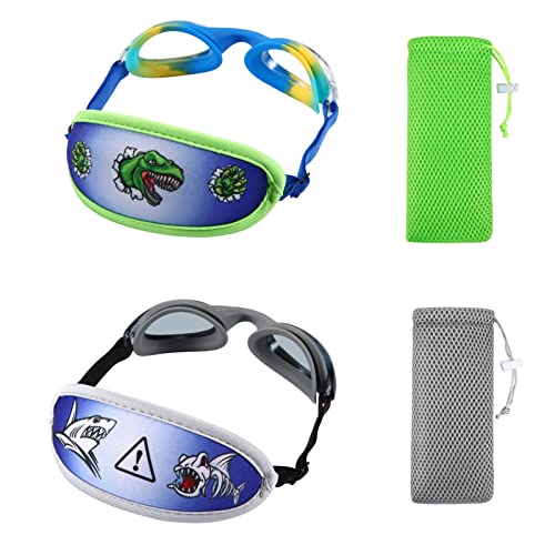 Photo 1 of RUGAO 2PK Kids Goggles 4-7?Toddler Goggles Fabric Strap, Shark Dino Goggles for Boys