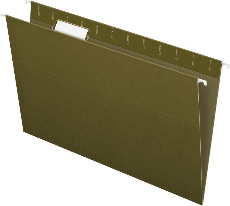 Photo 1 of  Pendaflex Recycled Hanging Folders, Legal Size, Standard Green, 1/5 Cut, 25/BX (81622) 