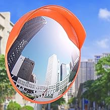Photo 1 of 24" Security Mirror PC Convex Traffic Mirror Wide Angle Curved Safety Mirror Circular Pole Mount w/Adjustable Bracket for Outdoor Indoor Driveway Road Shop Garage Parking Lot Blind Spot Hidde