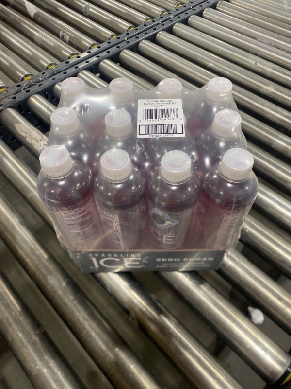 Photo 1 of Sparkling ICE, Black Raspberry Sparkling Water, Zero Sugar Flavored Water, with Vitamins and Antioxidants, Low Calorie Beverage, 17 fl oz Bottles (Pack of 12)