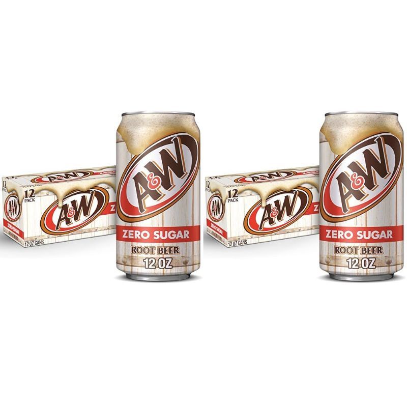 Photo 1 of Diet A&W Root Beer, 12 fl oz - 12 Cans pack (Pack of 2) --- EXP. 05-02-24

