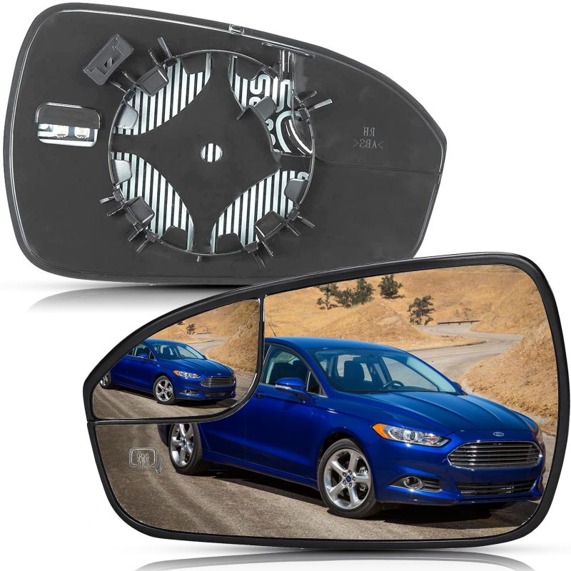 Photo 1 of Driver Left Side Mirror Glass Replacement Compatible with 2013 2014 2015 2016 2017 2018 2019 2020 Ford Fusion Mirror- Ford Fusion Mirror Glass Rearview Convex Mirror