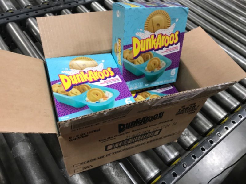 Photo 1 of  Dunkaroos Vanilla Cookies and Rainbow Chip Frosting, 1 oz, 6 ct (Pack of 6), BEST BY 21 AUG 2024