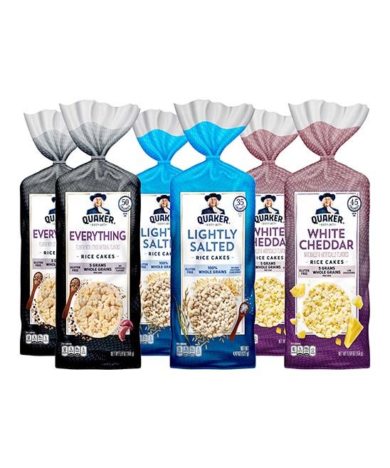 Photo 1 of  Quaker Large Rice Cakes 3 Flavor Topper Variety Pack Pack of 6, BEST BY 12 AUG 2024