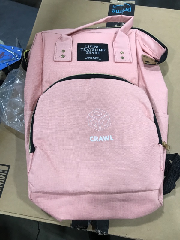 Photo 1 of Crawl diaper backpack pink