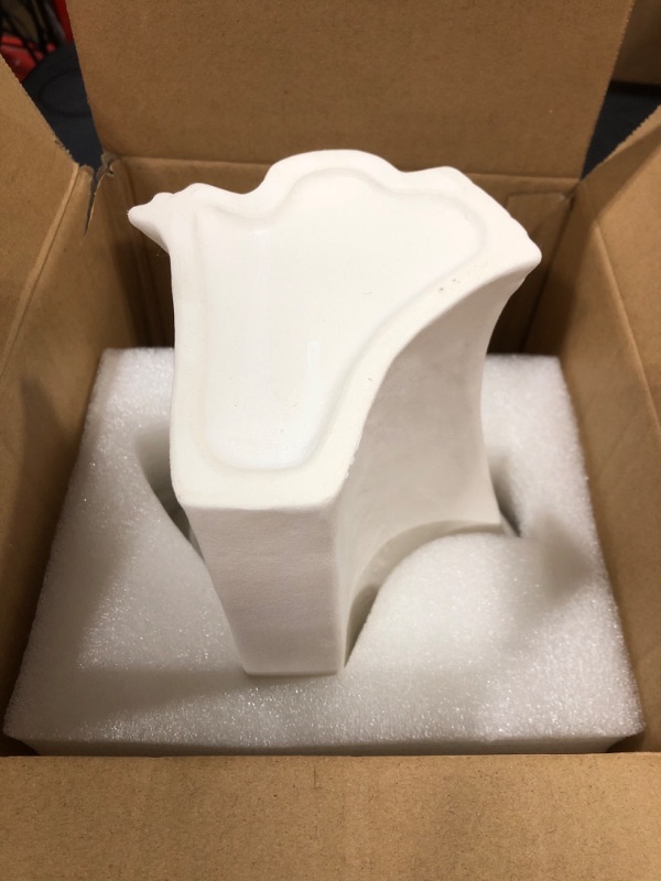 Photo 1 of Ceramic Vase For Home Decor White Book Shaped Vase