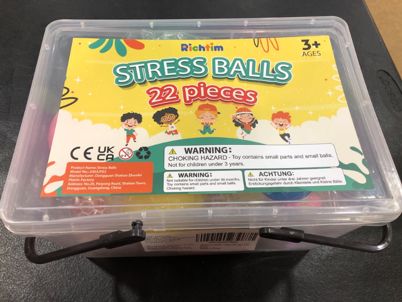 Photo 2 of 22 Pack Stress Balls Set - Fruit Sensory Toys Squishy Balls for Adults - Stress Relief Fidget Toys for Hand Thrapy, Calming Tool for Autism, Anxiety, ADHD - Party Favors, Classroom Prizes